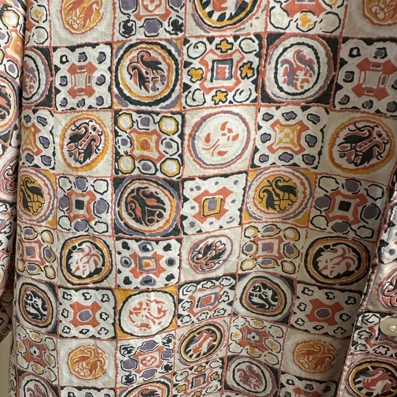 Vintage Banana Republic Safari Hawaiian Patterned Button Down Shirt 100% cotton - Picture 2 of 4